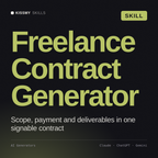 Freelance Contract Generator AI skill by KissMySkills, cover