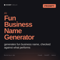 AI Fun Business Name Generator AI prompt by KissMySkills, cover