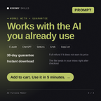 The AI Fursona Maker AI prompt works with Claude, ChatGPT, Gemini and any AI chat, 30-day money-back guarantee
