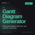 AI Gantt Diagram Generator AI prompt by KissMySkills, cover