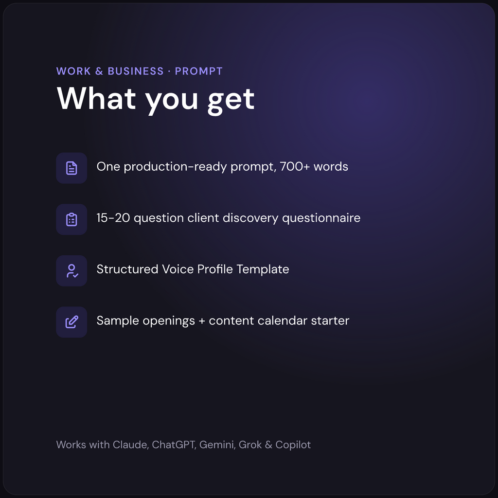 AI Ghostwriting Voice-Match Kit - what you get