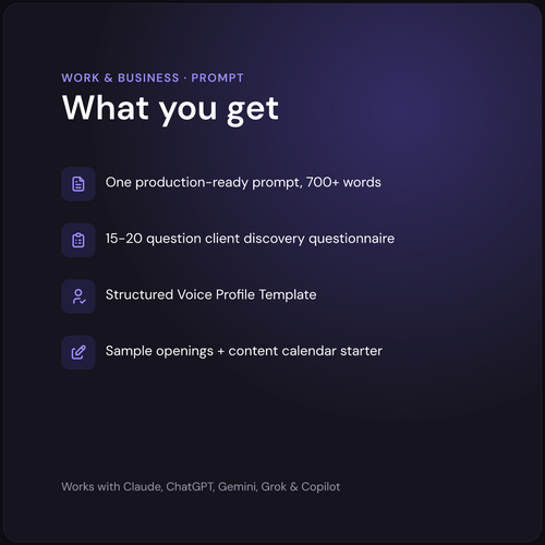 AI Ghostwriting Voice-Match Kit - what you get