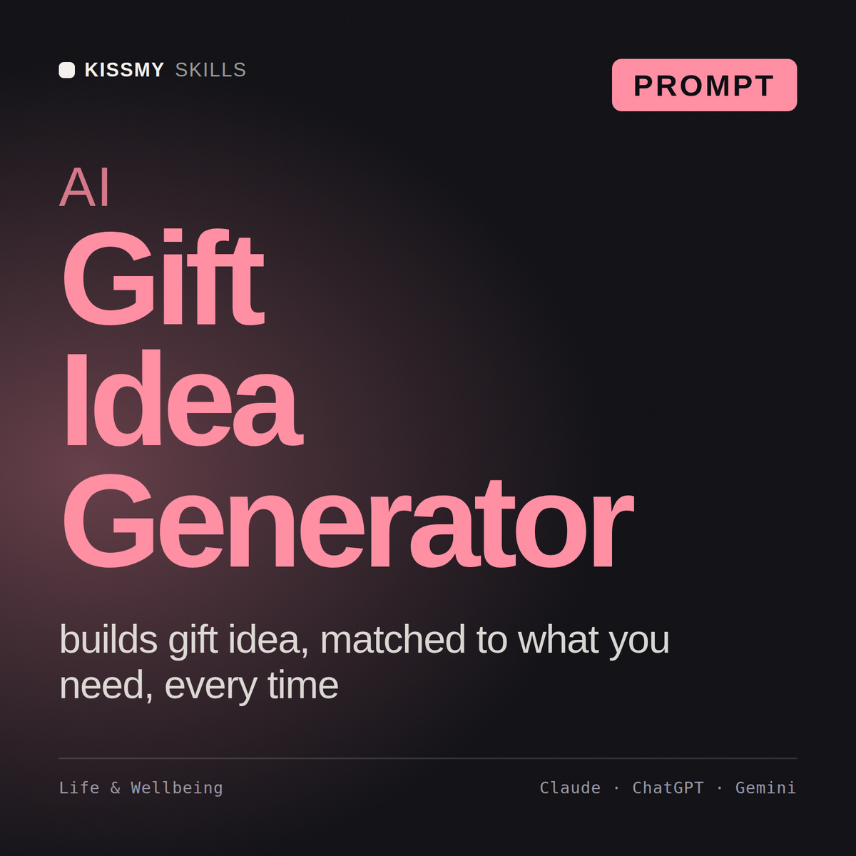 AI Gift Idea Generator AI prompt by KissMySkills, cover