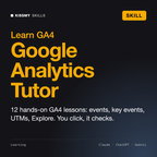 AI Google Analytics Tutor AI skill by KissMySkills, cover