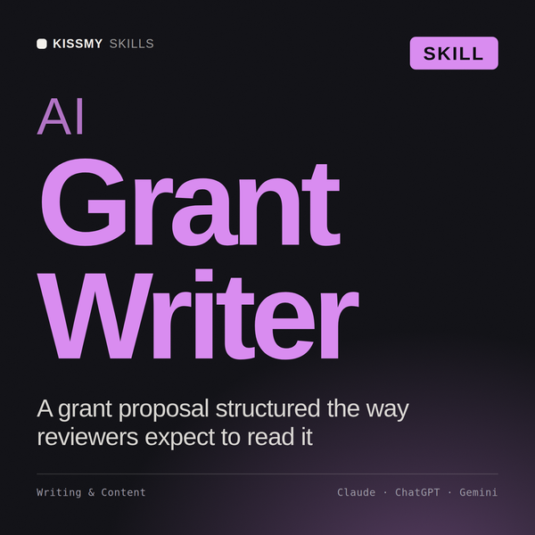 AI Grant Writer AI skill by KissMySkills, cover