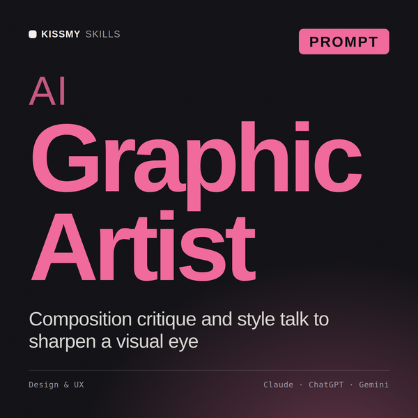AI Graphic Artist AI prompt by KissMySkills, cover
