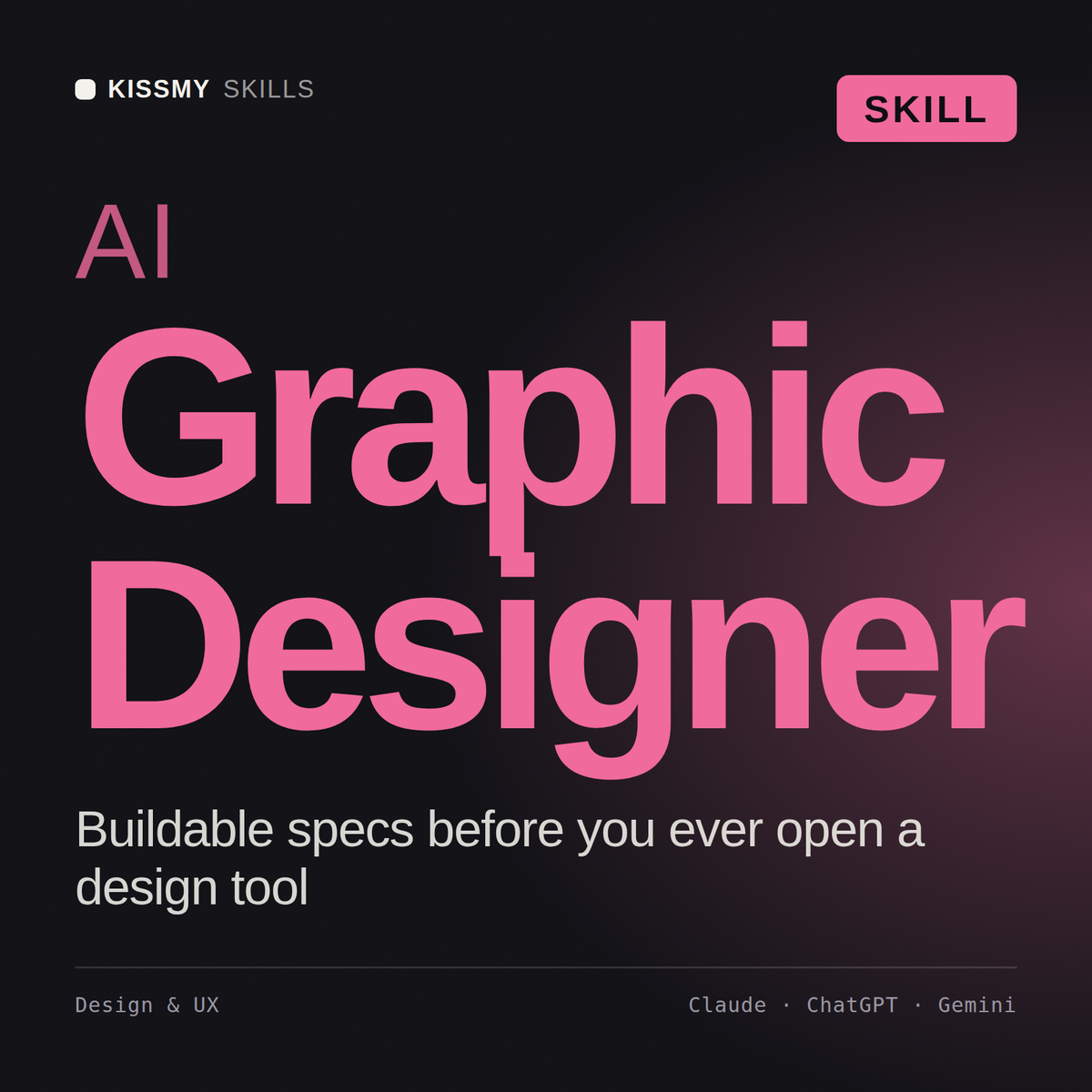 AI Graphic Designer AI skill by KissMySkills, cover