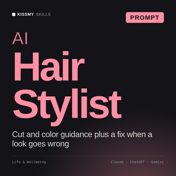 AI Hair Stylist AI prompt by KissMySkills, cover