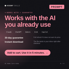 The AI Home Care Aide AI prompt works with Claude, ChatGPT, Gemini and any AI chat, 30-day money-back guarantee
