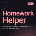 AI Homework Helper AI skill by KissMySkills, cover
