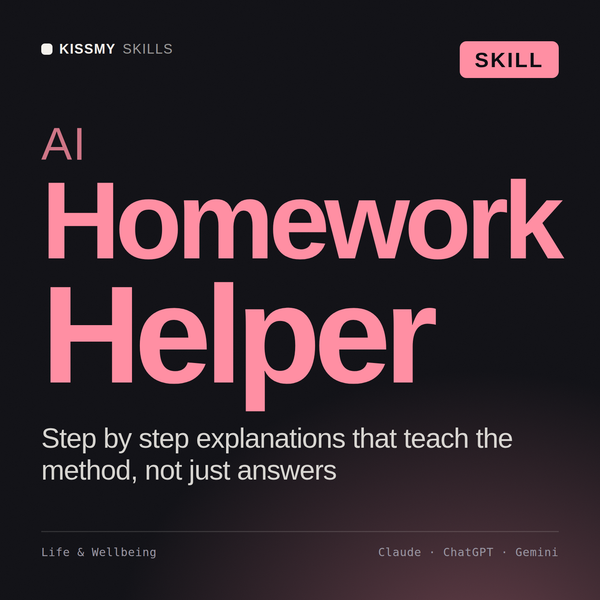 AI Homework Helper AI skill by KissMySkills, cover