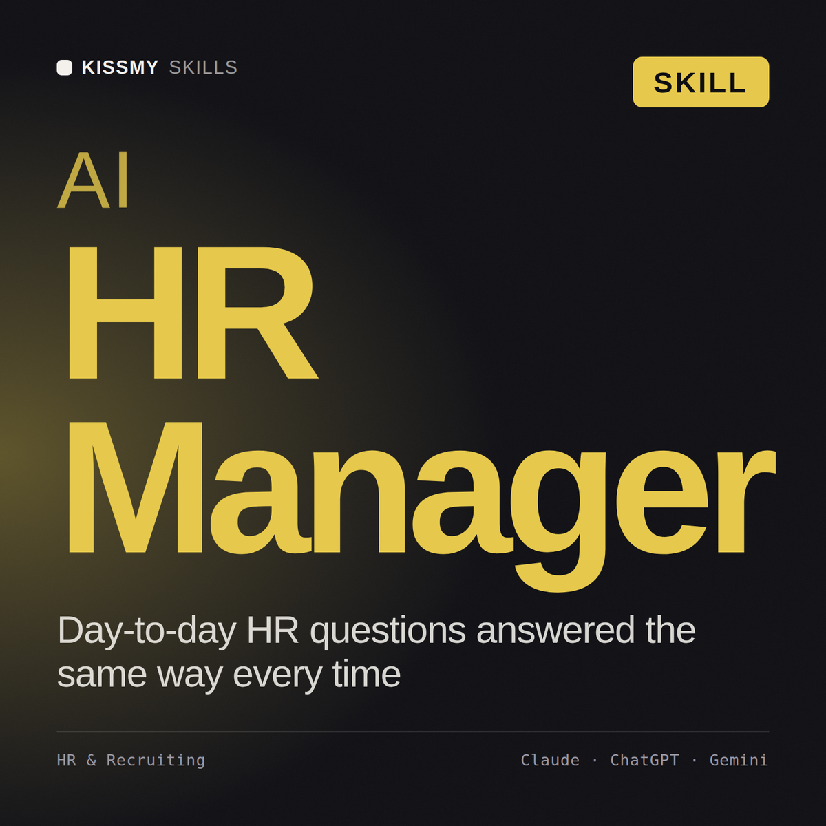 AI HR Manager AI skill by KissMySkills, cover