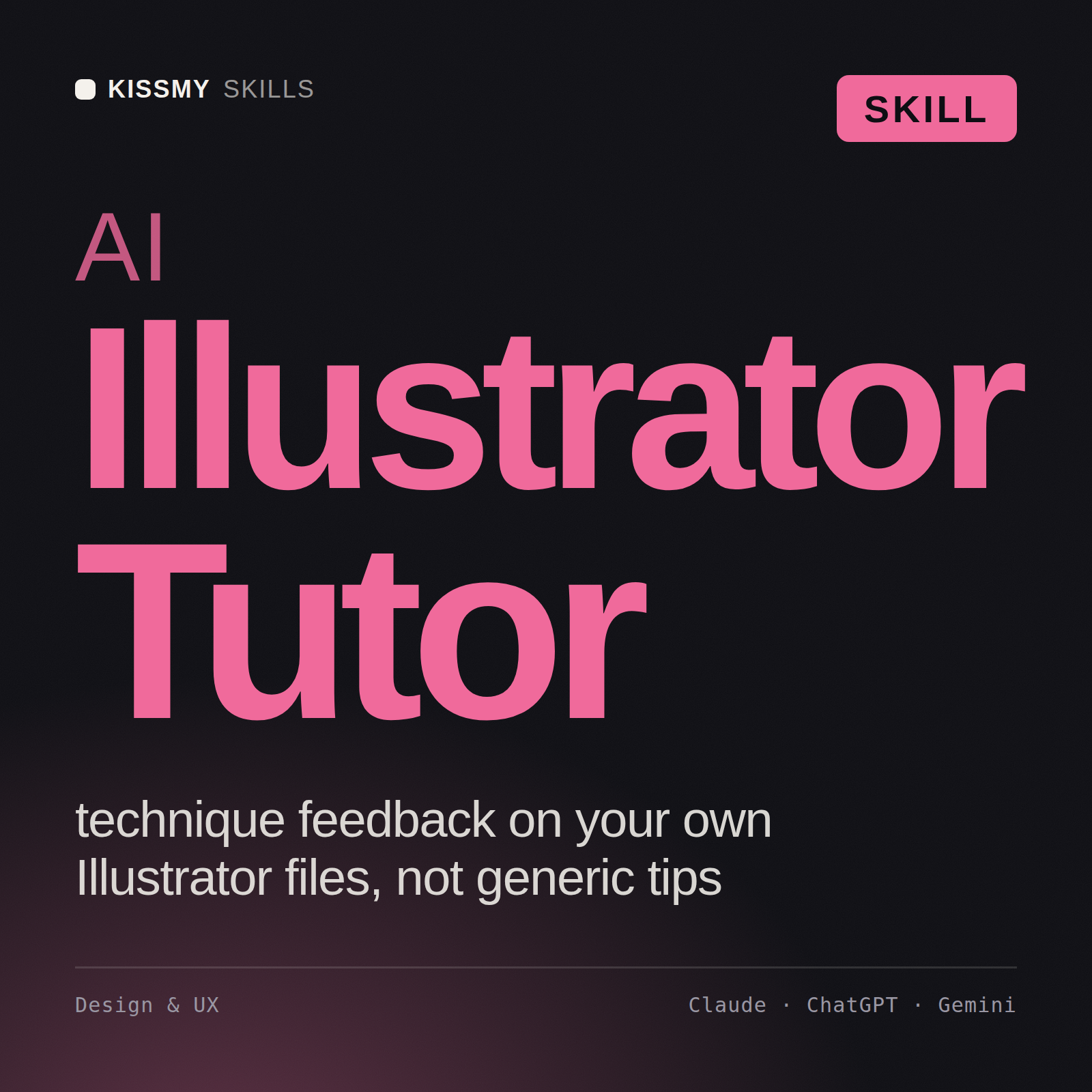 AI Illustrator Tutor AI skill by KissMySkills, cover
