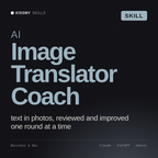 AI Image Translator Coach AI skill by KissMySkills, cover