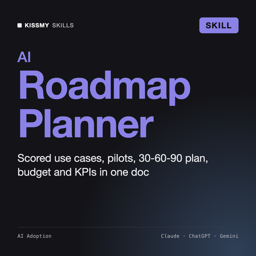 AI Implementation Roadmap Planner AI skill by KissMySkills, cover