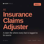 AI Insurance Claims Adjuster AI skill by KissMySkills, cover