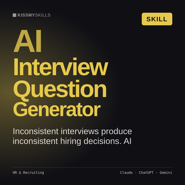 AI Interview Question Generator AI skill by KissMySkills, cover