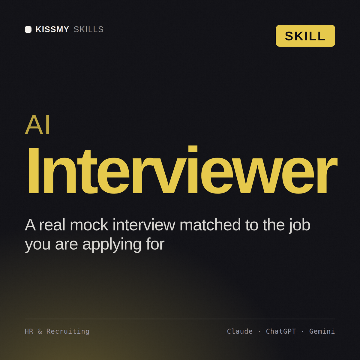 AI Interviewer AI skill by KissMySkills, cover