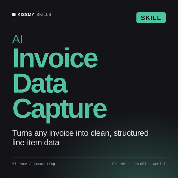 AI Invoice Data Capture AI skill by KissMySkills, cover