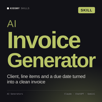 AI Invoice Generator Skill