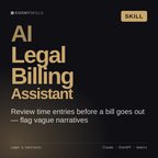 AI Legal Billing Assistant AI skill by KissMySkills, cover