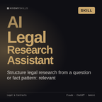 AI Legal Research Assistant AI skill by KissMySkills, cover