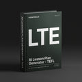 TEFL Lesson Plan Claude skill by KissMySkills, oxidised forest green metal cover with the monogram LTE
