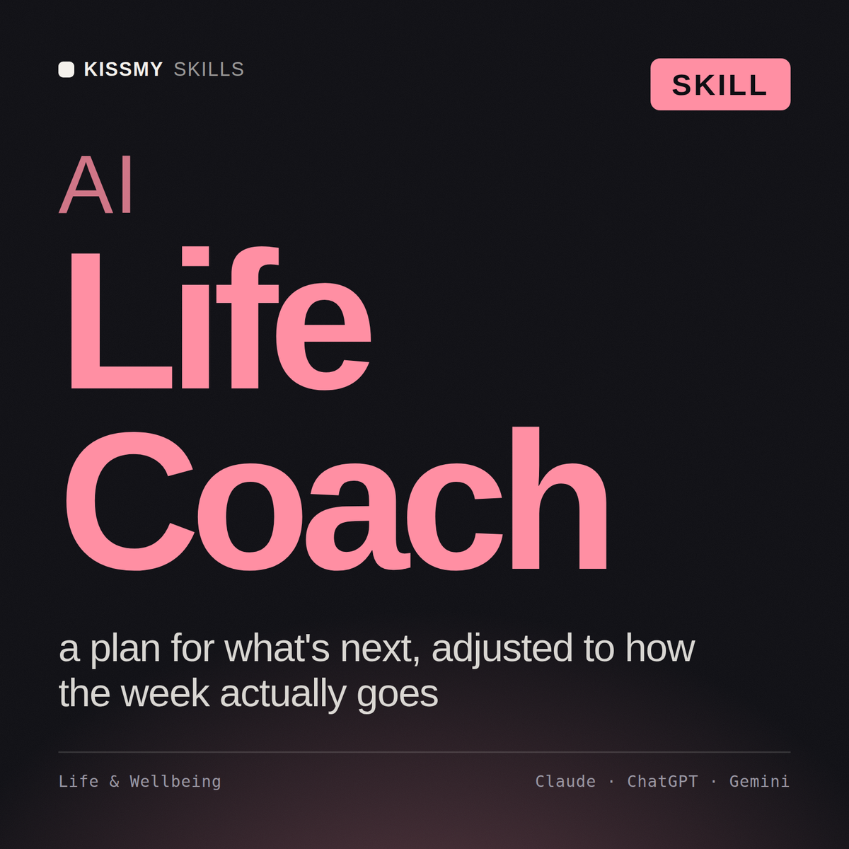 AI Life Coach AI skill by KissMySkills, cover