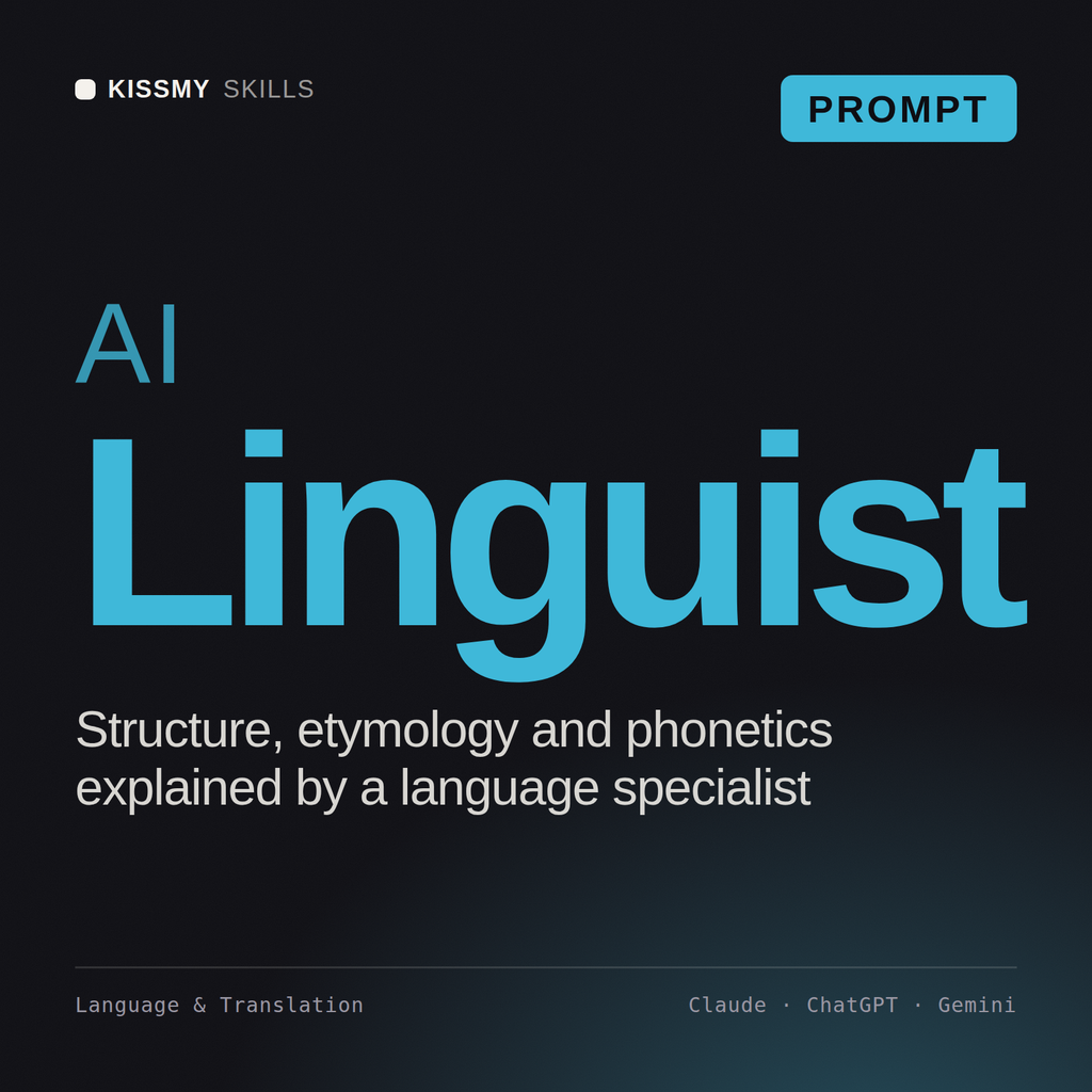 AI Linguist AI prompt by KissMySkills, cover