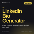 AI LinkedIn Bio Generator AI prompt by KissMySkills, cover