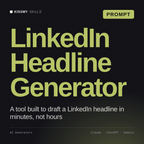 LinkedIn Headline Generator AI prompt by KissMySkills, cover