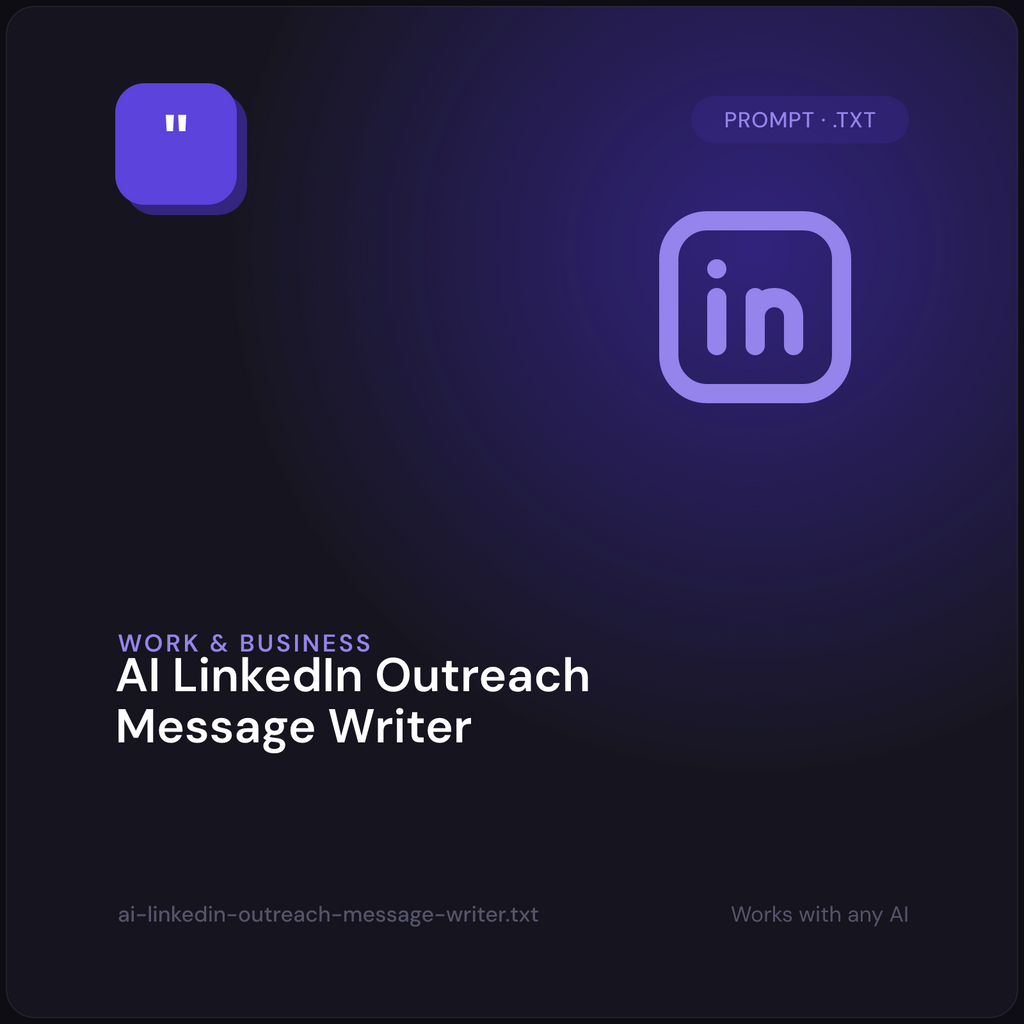 AI LinkedIn Outreach Message Writer