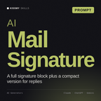 AI Mail Signature AI prompt by KissMySkills, cover