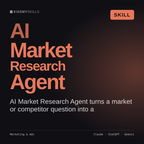 AI Market Research Agent AI skill by KissMySkills, cover