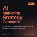 AI Marketing Strategy Generator AI skill by KissMySkills, cover
