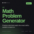 AI Math Problem Generator AI skill by KissMySkills, cover