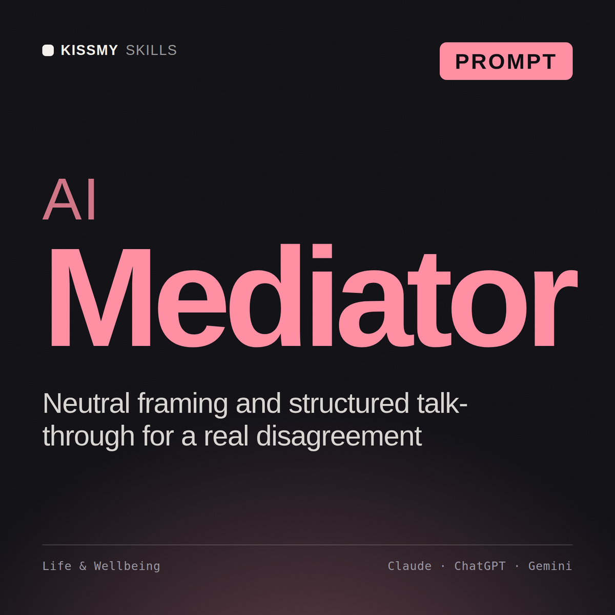 AI Mediator AI prompt by KissMySkills, cover