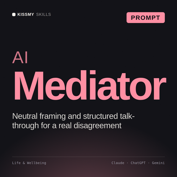 AI Mediator AI prompt by KissMySkills, cover