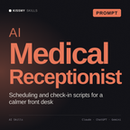AI Medical Receptionist AI prompt by KissMySkills, cover