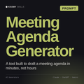 Meeting Agenda Generator AI prompt by KissMySkills, cover