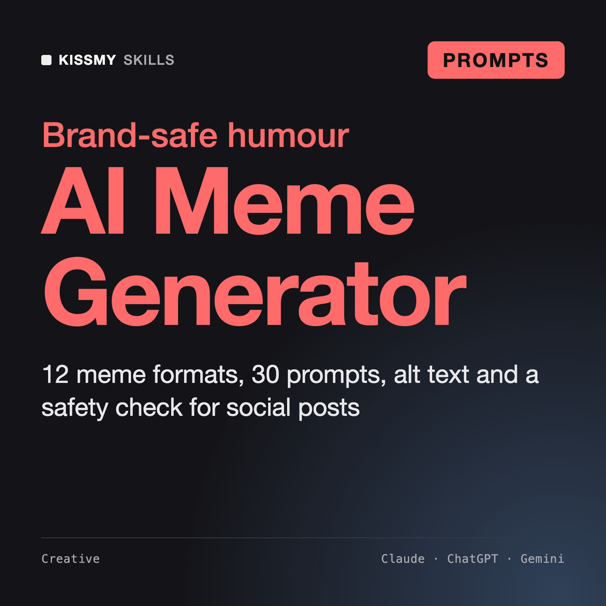 AI Meme Generator by KissMySkills, cover
