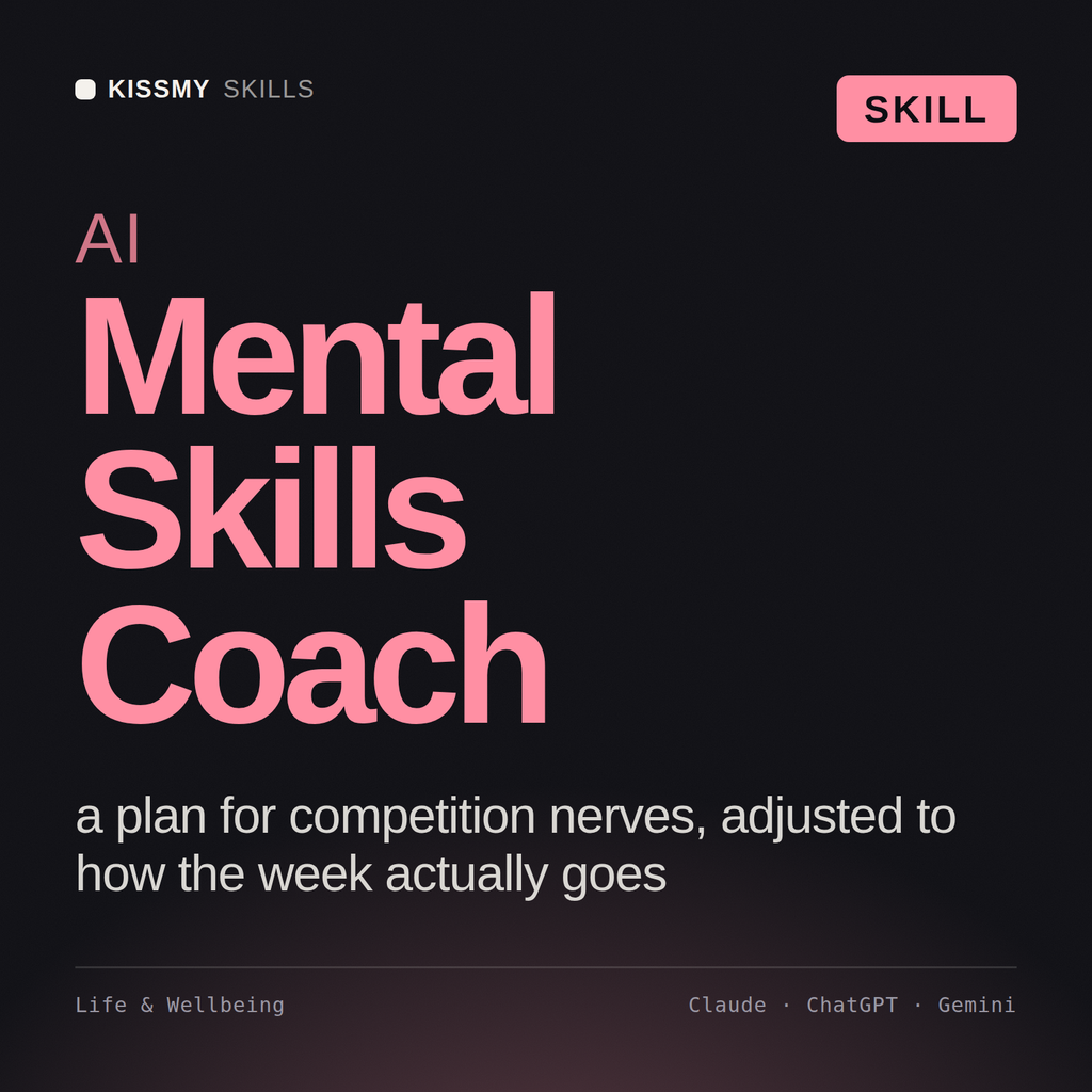 AI Mental Skills Coach AI skill by KissMySkills, cover