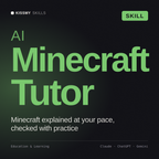 AI Minecraft Tutor AI skill by KissMySkills, cover