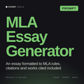 MLA Essay Generator AI prompt by KissMySkills, cover