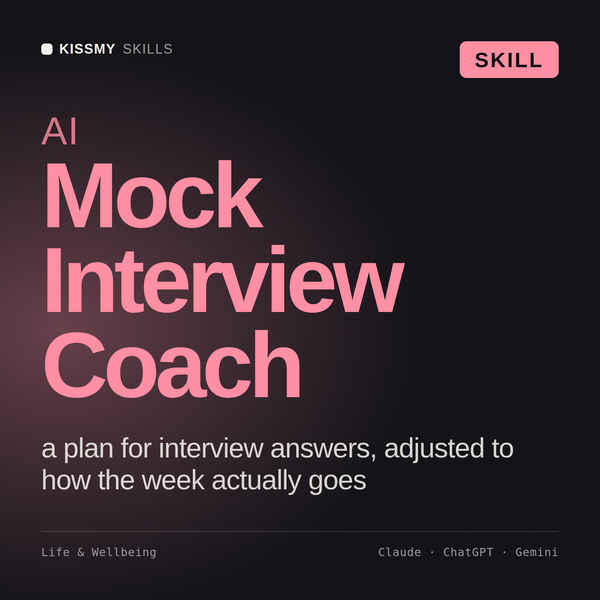 AI Mock Interview Coach AI skill by KissMySkills, cover