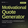 Motivational Quote Generator AI prompt by KissMySkills, cover