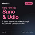 AI Music Prompt Pack for Suno & Udio by KissMySkills, cover