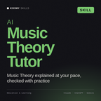 AI Music Theory Tutor AI skill by KissMySkills, cover