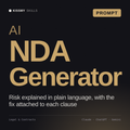 AI NDA Generator AI prompt by KissMySkills, cover