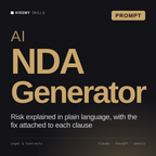 AI NDA Generator AI prompt by KissMySkills, cover